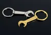 NEW 8.5*3.2cm Tool Metal Wrench Spanner Lever Bottle Opener Key Chain Keyring Gift Silver Gold 2 Color