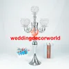 Nieuwe Stijl Rhinestone Candelabra Zilver Goud Kleur Kaarshouder Tafel Centrum Vaas Stand Crystal Candlestick Bruiloft Decoratie Decor805