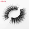 Alta qualidade Caixas de 3 pares 6D Mink cílios postiços Com Composição pinça Entrecruzamento Natural pestana Fluffy Mink Falso Lashes SD01-20