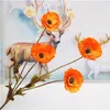 Fake Corn Poppy (4 stammar / bit) 23.23 "Längdsimulering Höst Coquelicot för bröllops hem dekorativa konstgjorda blommor