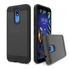 Étui de protection double couche à Texture métallique, pour J2 core/J260/J3 2018/J7 2018/A8 2018, matériau TPU + PC brossé pour LG K40 MetroPCS