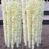 Design exclusivo do casamento cenário decoração flor orquídea flor glicínia videira branco coroas artificiais tiro foto adereços frete grátis