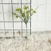 10 stks / partij simulatie 9 hoofden chrysanthemum zachte lijm plastic boeket kunstmatige bloem voor huisdecoratie bruiloft plant muur nep bloemen