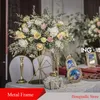 結婚式の装飾の背景小道具錬鉄製のフレーム着脱可能な中空装飾品テーブルの花の結婚式テーブルの装飾
