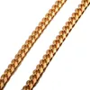 Hundhalsar Leases 10mm Gold Chain Pet Supplies Läderhandtag Portable Valp Cat Leash Rope Rems For Medium Large Dogs1289e