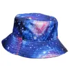 Mode-2019 Nouveaux étoiles de l'espace unisexe Chapeau de seau unisexe Hiphop Casquettes Hommes Automne Coton Galaxy Buct Caps