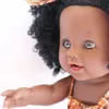 Bonecas 30cm destacáveis bebê meninas bonecas áfrica pele preta bonito grandes olhos reborn bebê bonecas vestido headwear presente de natal