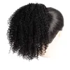 Schoonheidsclip in Paardenstaart Afrikaanse Amerikaanse Short Afro Kinky Krullend Trekkoord Wrap Remy Menselijk Haar Afro Bladerdeeg Krullend Haarstuk (1B-Zwart) 140G