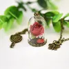 Beauty lower Rose Terrarium Collana Cupola di vetro collana di collane di bottiglie nuova collana di gioielli di moda da donna Drop Ship 161969