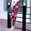 2019 Pantaloni a vita alta da donna estivi Abbigliamento da spiaggia Stampa floreale Plus Size 5xl Pantaloni lunghi da donna Pantaloni coreani da donna di mezza età MX190716