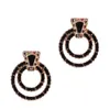Gros-mode luxe spécial vintage designer exagéré multi cercle métal tressé pendentif boucle d'oreille pour femme 3 couleurs