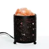 Nyhetsbelysning Saltlampor Naturlig Himalayan Lamp Forest Night Lights Crystal Light med retro metallkorg