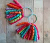 Girl 3" short korker curly tassel ribbons ponytail holders corker streamer hair bows clips ties elastic rope hair accessories PD023