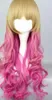 WIG LL USPS to USA Long Multi Color Curly Cosplay Peluca 150320 w00291 (C0321)
