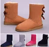 Winter Australia Classic Snow Boots High Boots Real Leather Bailey Bowley Bowknot Женский ботинок колен