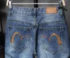 メンズジーンズサマーファッションスタイルのストリートウェアペイントプリントホールパッチアジアサイズDrak22