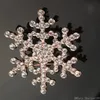 Stor Snöflinga Brosch Sparkling Kristall Rhinestones Blomma Brosch Pins För Kvinnor Lady Mode Smycken Party Broscher Julklapp DHL