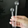 4 Inch 6 Inches Clear Pyrex Glass Oil Burner Pipes Mini Small Spoon Pipe Tobacco Straight Smoking Accessories SW38