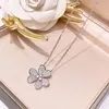 Fashion Jewelry Whole Exquisite rose gold silver Copper Micro Pave Full Diamond sane hua Necklace for woman1992