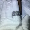 Lyxiga kvinnor mode smycken diamant cz vitguld fylld kors engagemang bröllop band ring för kvinnor män gåva