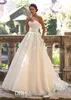 Strapless Lace Bodice Wedding Dresses with Removable Belt Sleeveless Sweetheart Corset Bridal Gowns with Ribbon Sash