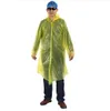 Housse de pluie en plastique Portable vêtements de pluie imperméable extérieur jetable Transparent avec capuche imperméable Camp pluie Cape à capuche Ponchos