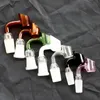 Kleurrijke vervolgkeuzelijst Dropdown -adapter voor waterpijphaak 90 graden 2 mm dikneess Glass Banger Nail