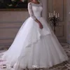 Witte organza korte mouwen baljurk Afrikaanse trouwjurken vestidos de novia prinses lente bruidsjurken abito da sposa