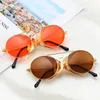 Nouveau 2019 Vintage luxe Steampunk Style lunettes De soleil qualité à la main côté bouclier marque Design lunettes De soleil Oculos De Sol2799717
