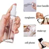 2oz Plast Clear Spray Bottles 60ml Refillerbar fin dimma Sprayerflaska Makeup Kosmetiska Atomizers Tom liten behållare