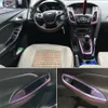 För Ford Focus 2012-2018 Interior Central Control Panel Door Handle 3D 5D Coliber Stickers Decals Car Styling Accessorie246n