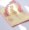 Nouvelles cartes d'invitation de mariage découpées au laser pour cartes de vœux de fête de fiançailles nuptiale 3D évider lettre d'invitation fournitures de mariage