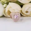 Solid 925 Sterling Silver Spilling Love Heart Bead Fits European Pandora Jewelry Charm Beads Pulseras