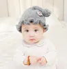winter infant warm tail hat cute knit fur ball pom beanie hats festival chrsitmas kids pom pom cap cute soft acrylic beanies caps