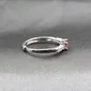 CoLife Jewelry Anello con tormalina rosa naturale al 100% Anello in argento con tormalina 3mm * 5mm Anello in argento con tormalina in argento 925 Regalo di compleanno per ragazza