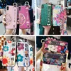 Wrist Strap Cases for IPhone 11 12 Mini 13 Pro Max XS Max Case Leather Hard Back Cover Coque 8 Plus 6S 7Plus X XR Fundas