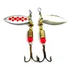 HENGJIA 200PCS/lot Spinner Spoon fishing lure Metal Jig Bait Crankbait Artificial Hard lure with Treble hook 6.5cm 4.7g