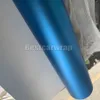 Ice titanium blue Satin Chrome Vinyl Car Wrap foil air Bubble Free vehicle wrap covering film With Low tack glue 3M quality 1.52x20m
