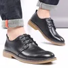 رجل احذية رسمية جلد طبيعي أسود أحذية الشركات للرجال براون اللباس أحذية أنيقة للرجال أكسفورد