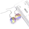 luckyshine 2pcs set fashion bi colored tourmaline round shape women wedding jewelry set pendant earrings wiht chain