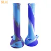 Straight Tube Silicone Bong Honeycomb Dab Rig Silicone Water Pipes Oil Rigs Glass Bongs For Smoking With Glass Bowl Smoking Accessories