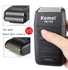 Kemei KM-1102 قابلة للشحن الحلاقة اللاسلكية للرجال التوأم شفرة الترددية اللحية الحلاقة الوجه العناية متعددة الوظائف قوي المتقلب