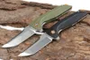 New HHY035 шарикоподшипник Flipper складной нож D2 сатин Tanto Point Blade G10 ручка Открытый выживание EDC карманные складные ножи