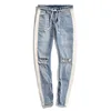 Пустые джинсы мужские полосатые джинсы Slimfit джинсовые брюки узкие брюки джинсовые брюки древершенные джинсовые джинсы случайный человек хип-хоп джинсы