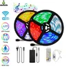 RGB LED Şerit Işığı 5m 10m WiFi Bluetooth Müzik 5050 60LED/M 24 KAYI Uzaktan Kumanda Su geçirmez Esnek LED şerit bant