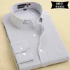 2023 nova camisa de manga longa dos homens camisa de sarja listrada branca roupas de marca casual camisas de vestido masculino chemise homme1242y