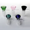5 colores Embudo Glass Bowl 14 mm 18 mm Male Bowl Bong Bowl Piece Accesorios para fumar para Bong Glass Water Pipes Dab Rigs