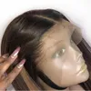 Glueless 360 끈 인간의 머리카락 가발 하이라이트 금발 Preuvian 스트레이트 전체 레이스 가발 페루 레미 헤어 표백 매듭