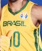 Maillot de l'équipe nationale de basket-ball Brésil 50 Bruno CABOCLO 10 Alex GARCIA 19 Leandrinho BARBOSA 5 Rafa LUZ Yago MATEUS LIMA LOUZAD Hommes