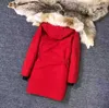 Donne oca canadese media lunghezza di Down Jacket spessore caldo impermeabile Giù cappotto addensare piumino rivestimento incappucciato Donne
